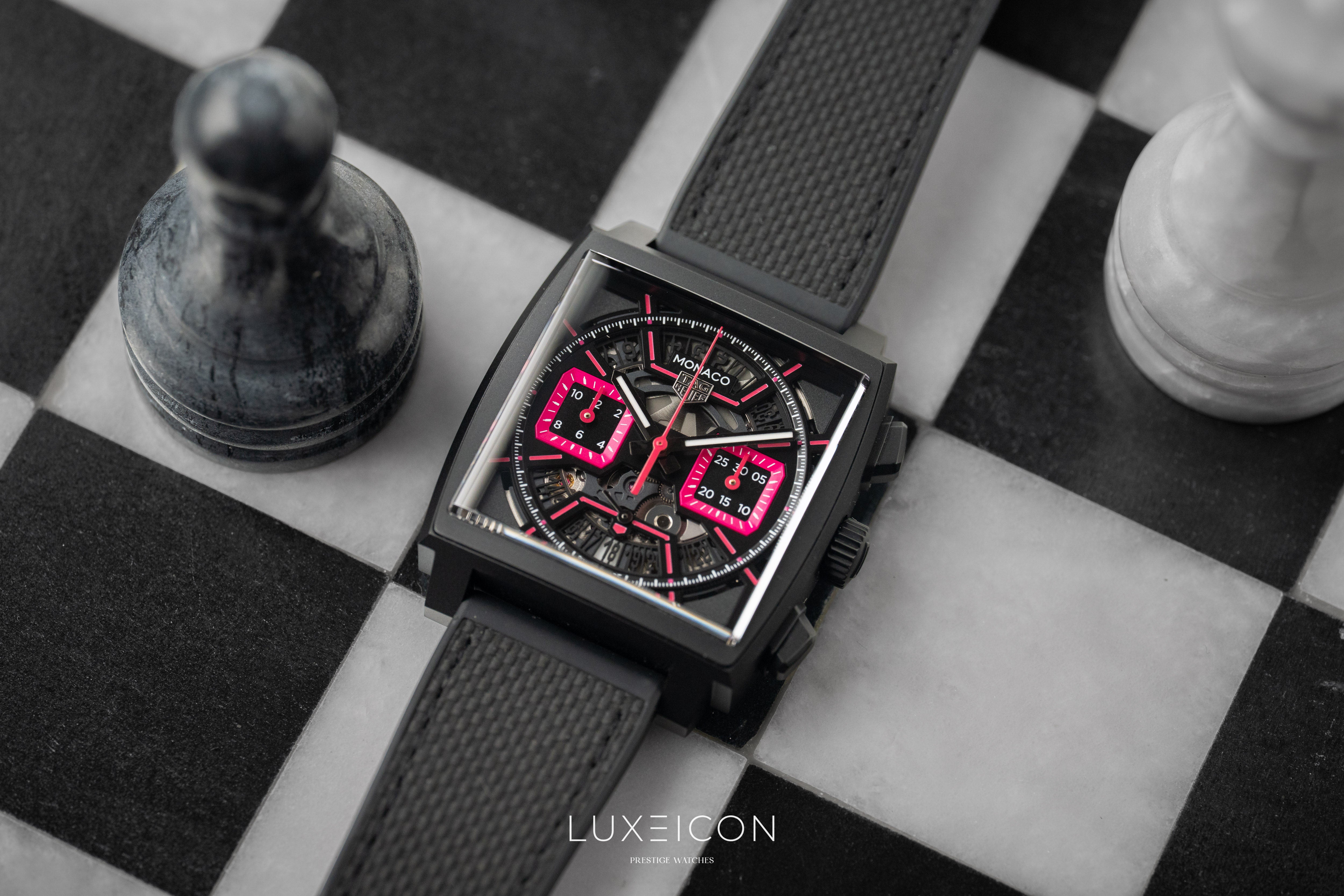 TAG Heuer Monaco Chronograph DLC Pink Dial Titanium Automatic