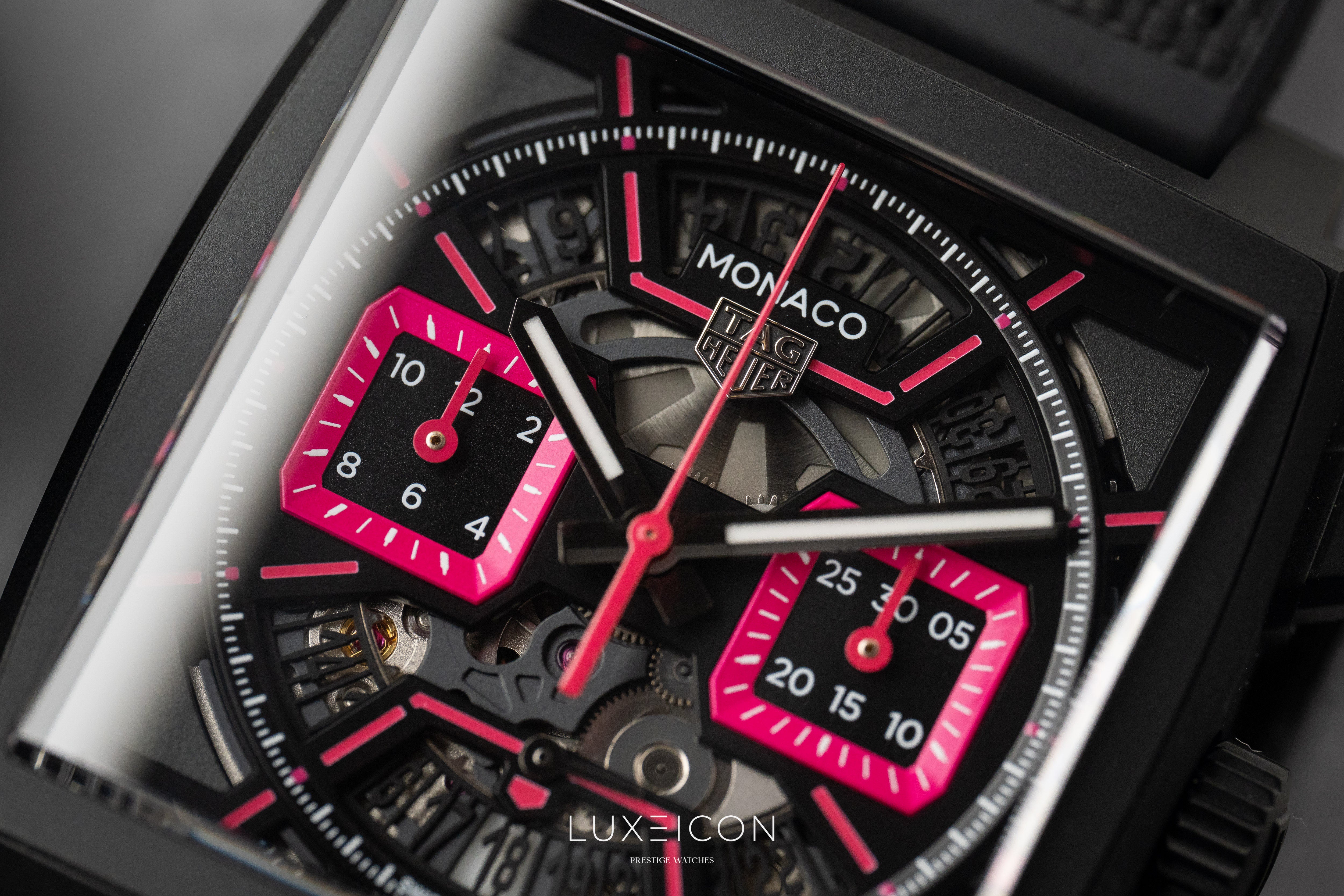 TAG Heuer Monaco Chronograph DLC Pink Dial Titanium Automatic