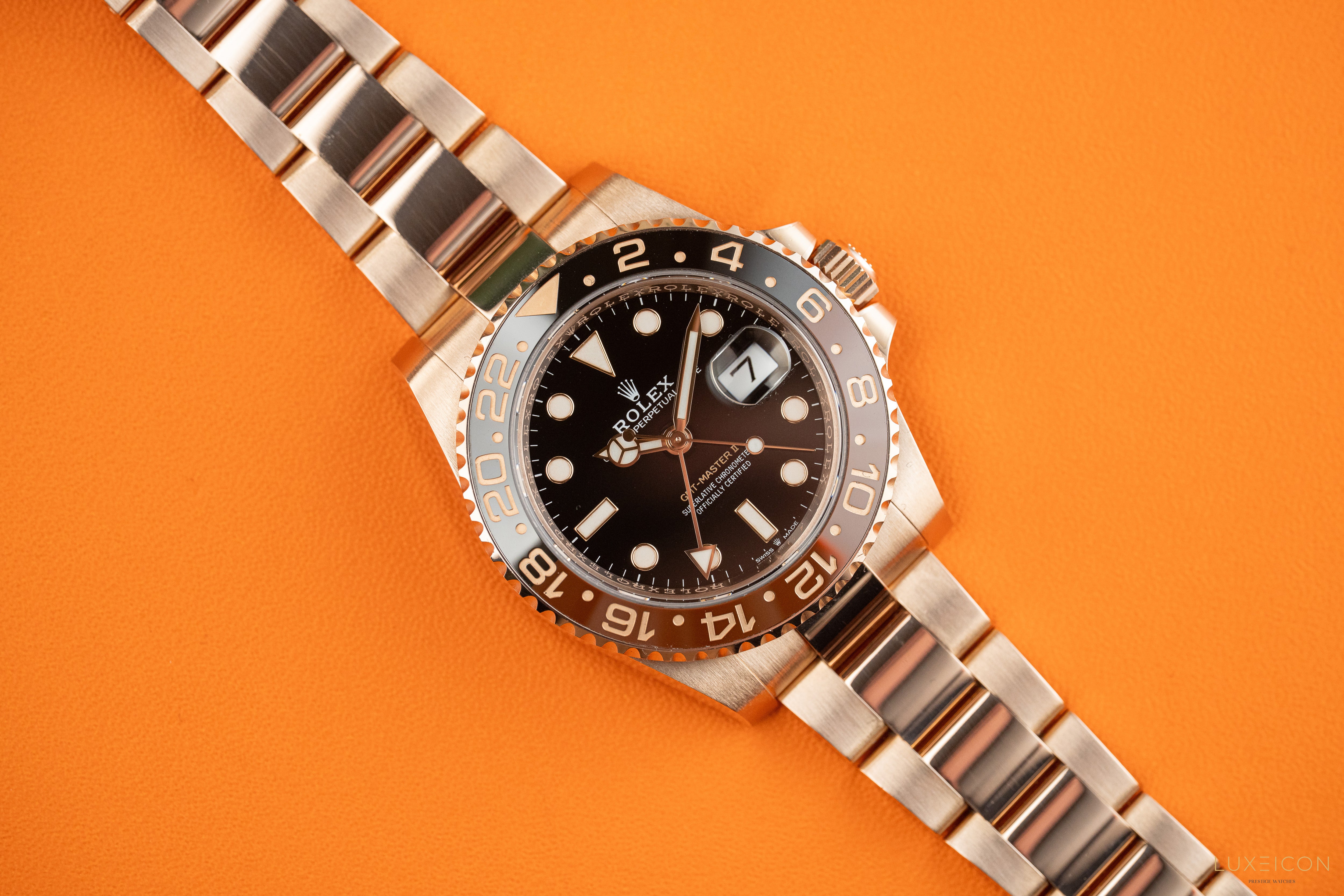 Rolex GMT-Master II Rootbeer Rose Gold 126715CHNR 18K 40mm 2021