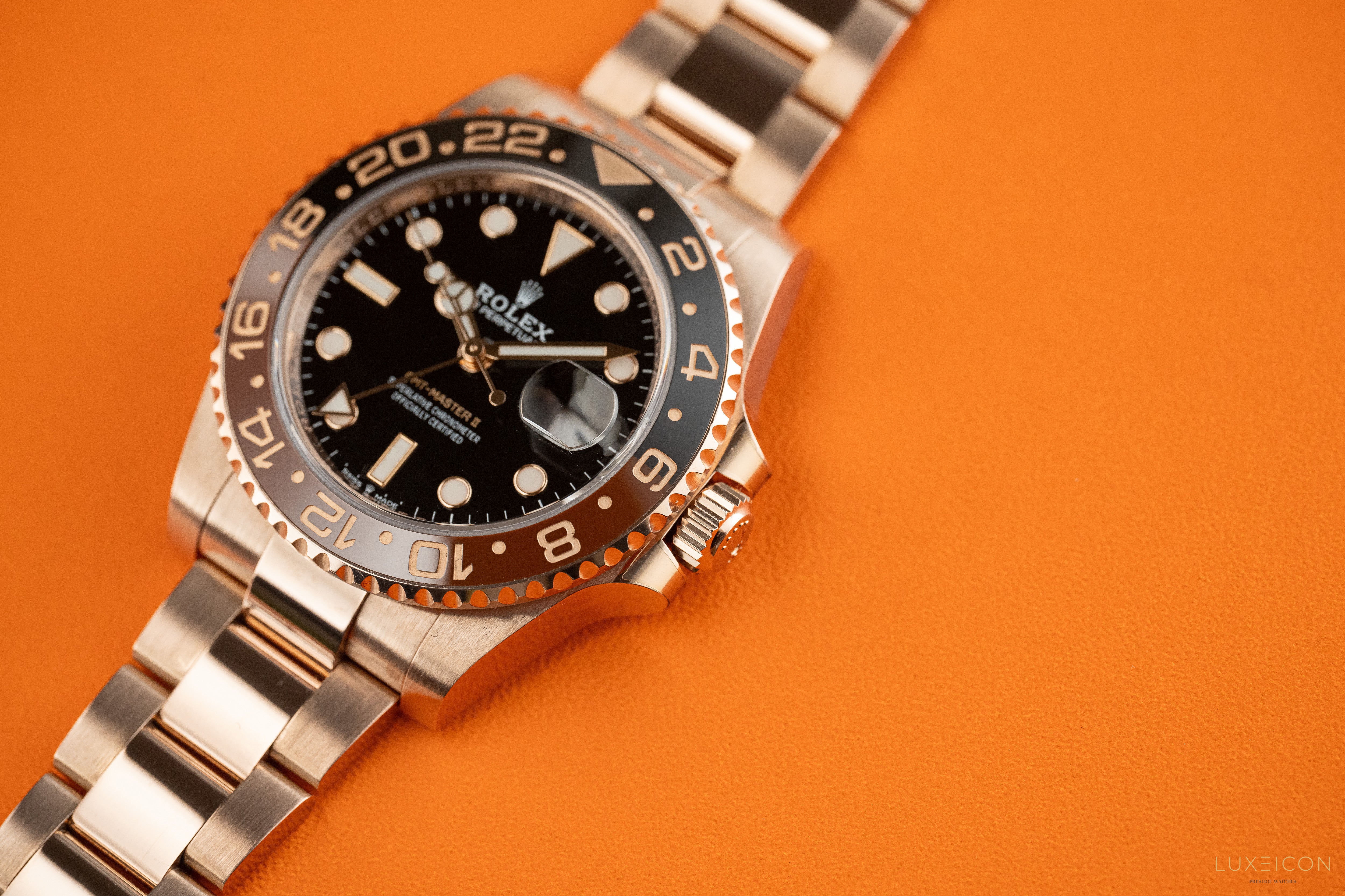 Rolex GMT-Master II Rootbeer Rose Gold 126715CHNR 18K 40mm 2021