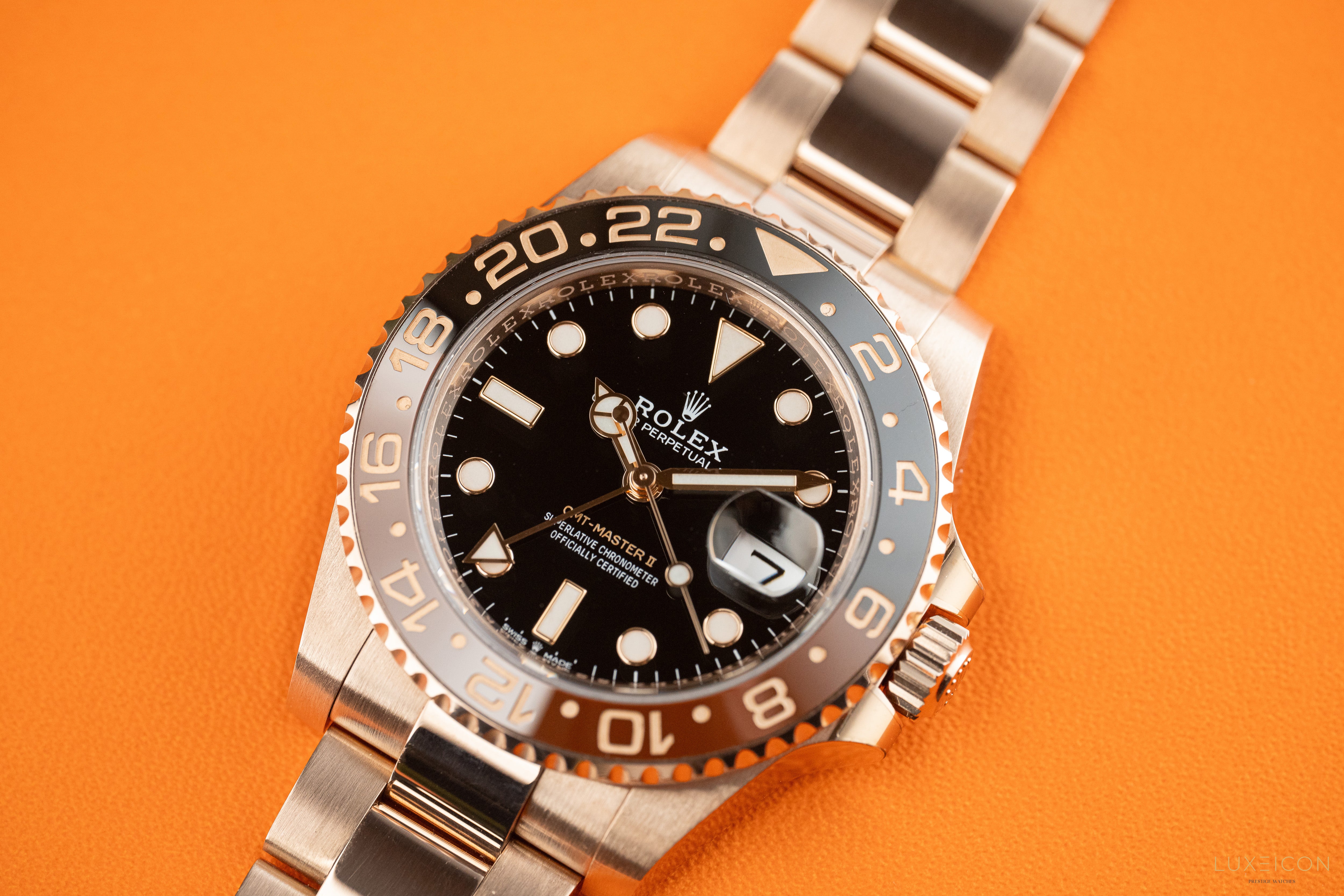 Rolex GMT-Master II Rootbeer Rose Gold 126715CHNR 18K 40mm 2021