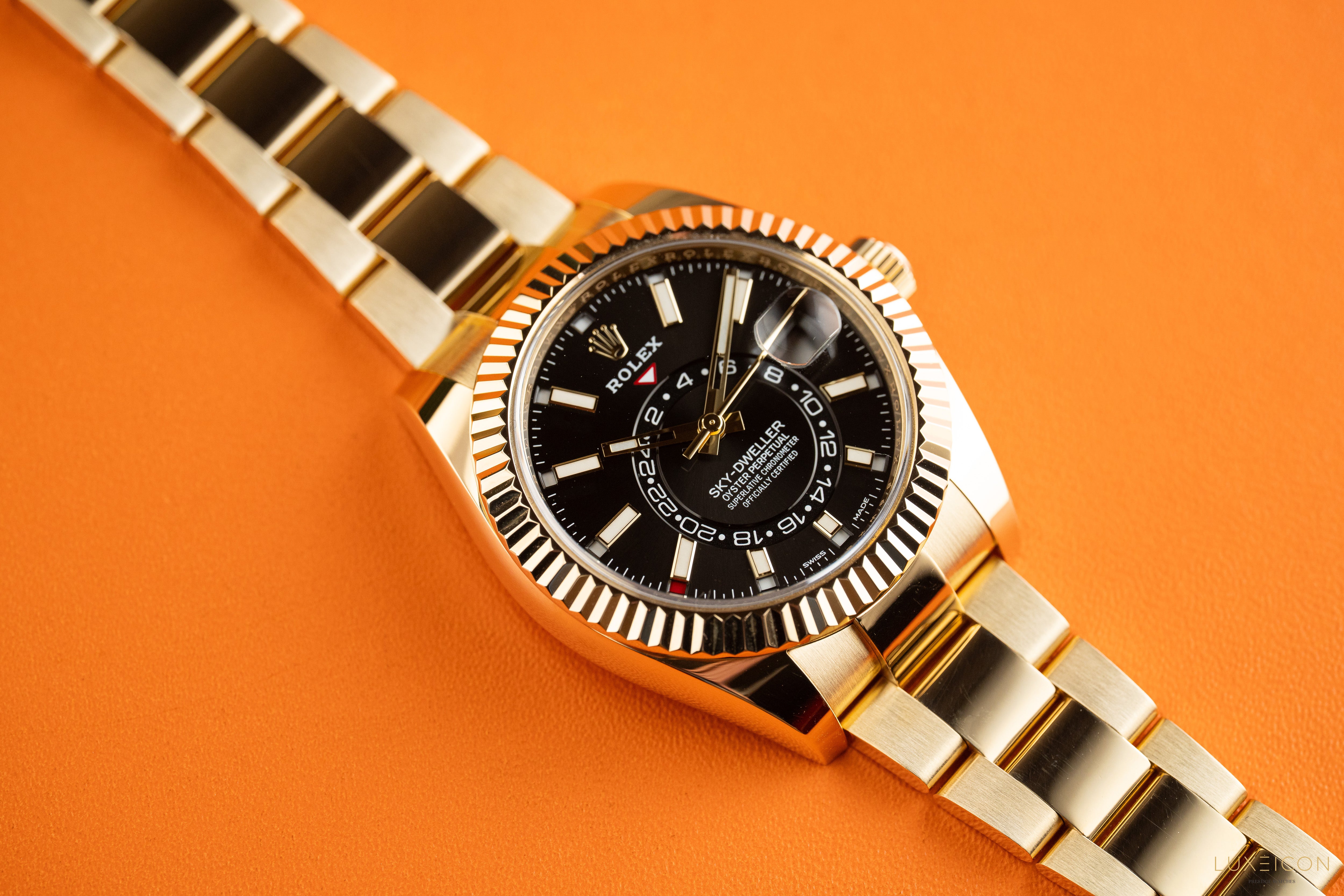 Rolex Sky-Dweller 326938 Black Index Dial Yellow Gold 42mm 2021