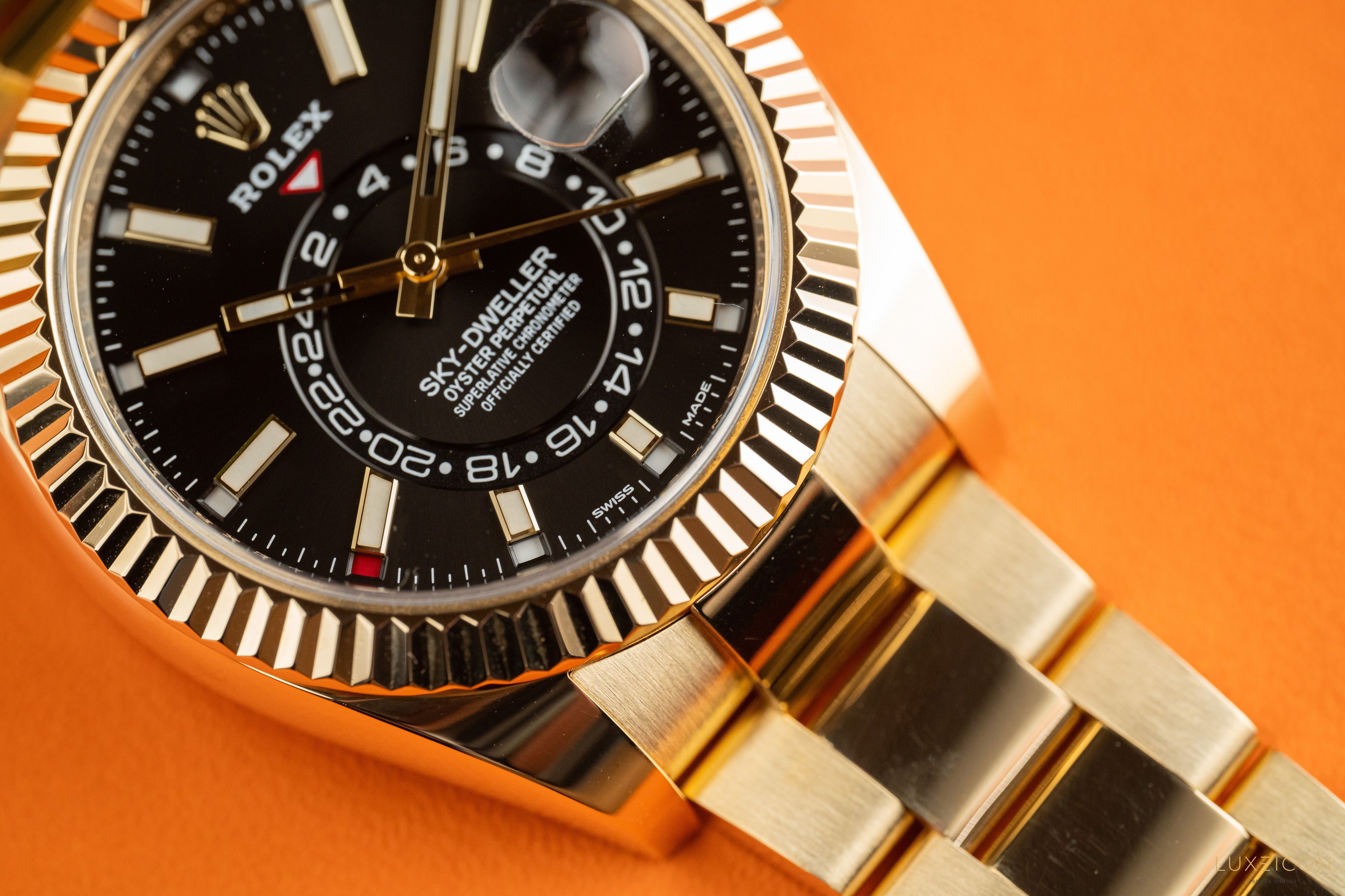 Rolex Sky-Dweller 326938 Black Index Dial Yellow Gold 42mm 2021