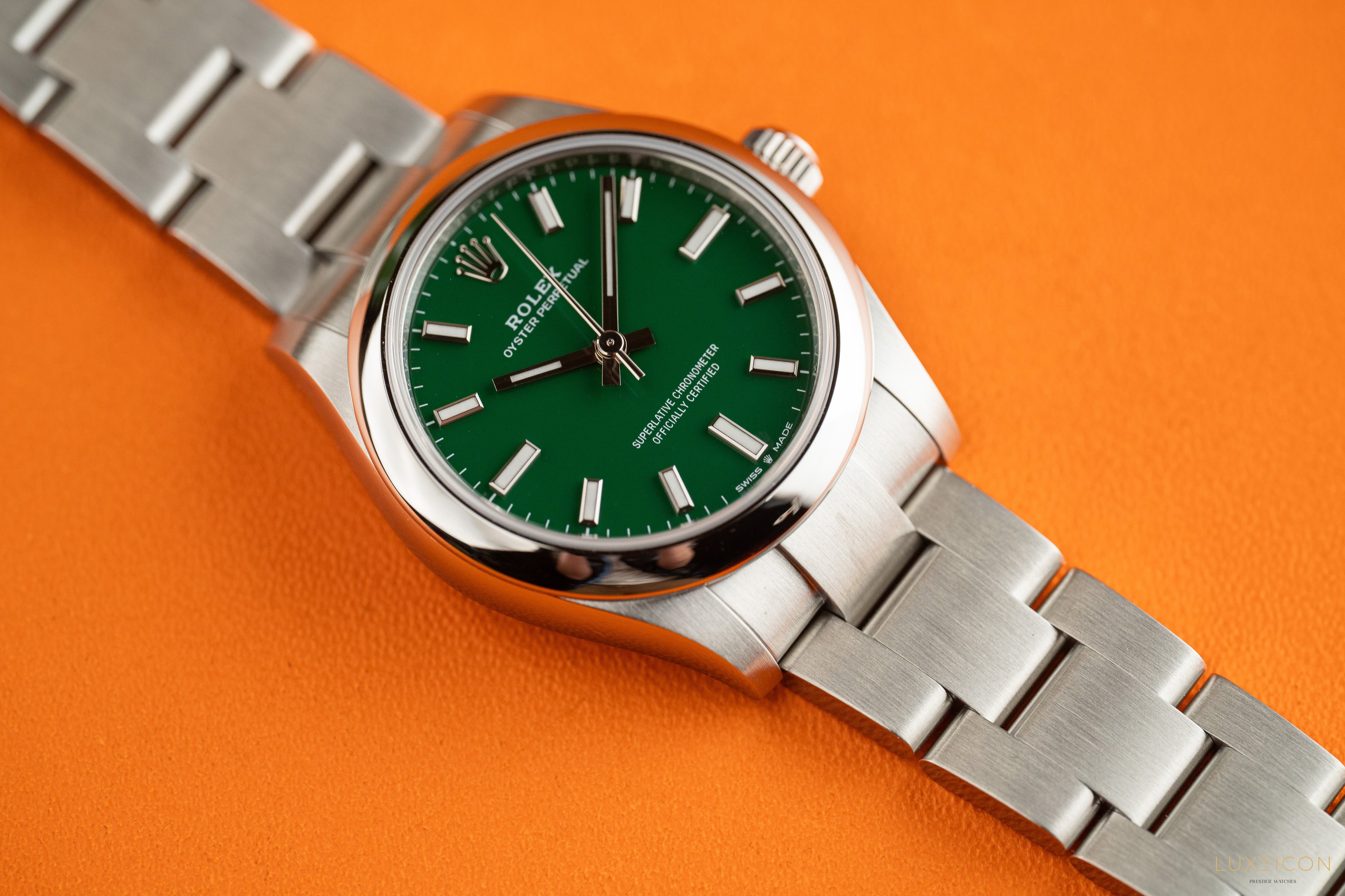 Rolex Oyster Perpetual 31 31mm Stainless Steel Green dial 2025