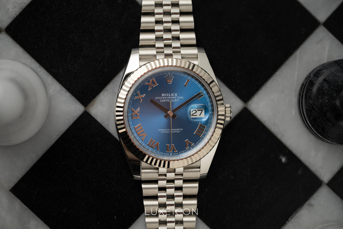 Rolex Datejust 41 126334 Blue Azzurro Roman White Gold Fluted Bezel Jubilee 2026