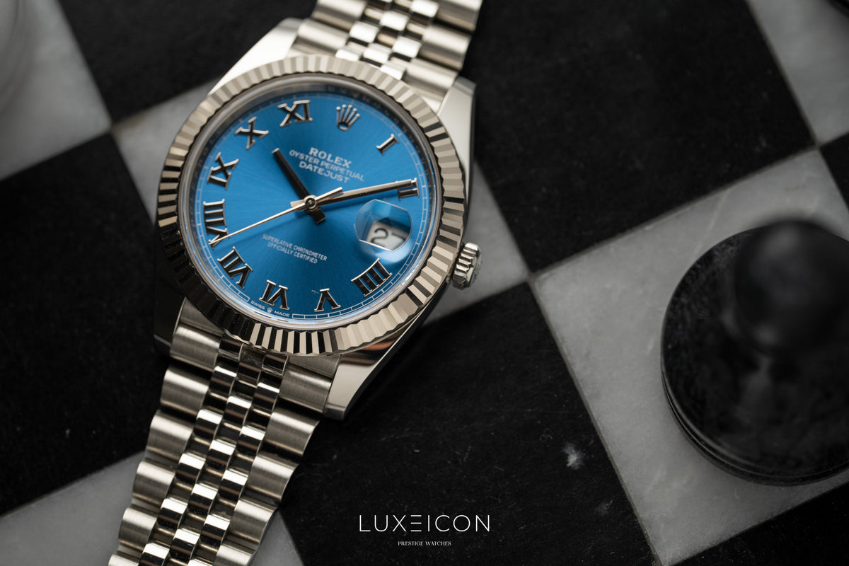 Rolex Datejust 41 126334 Blue Azzurro Roman White Gold Fluted Bezel Jubilee 2026