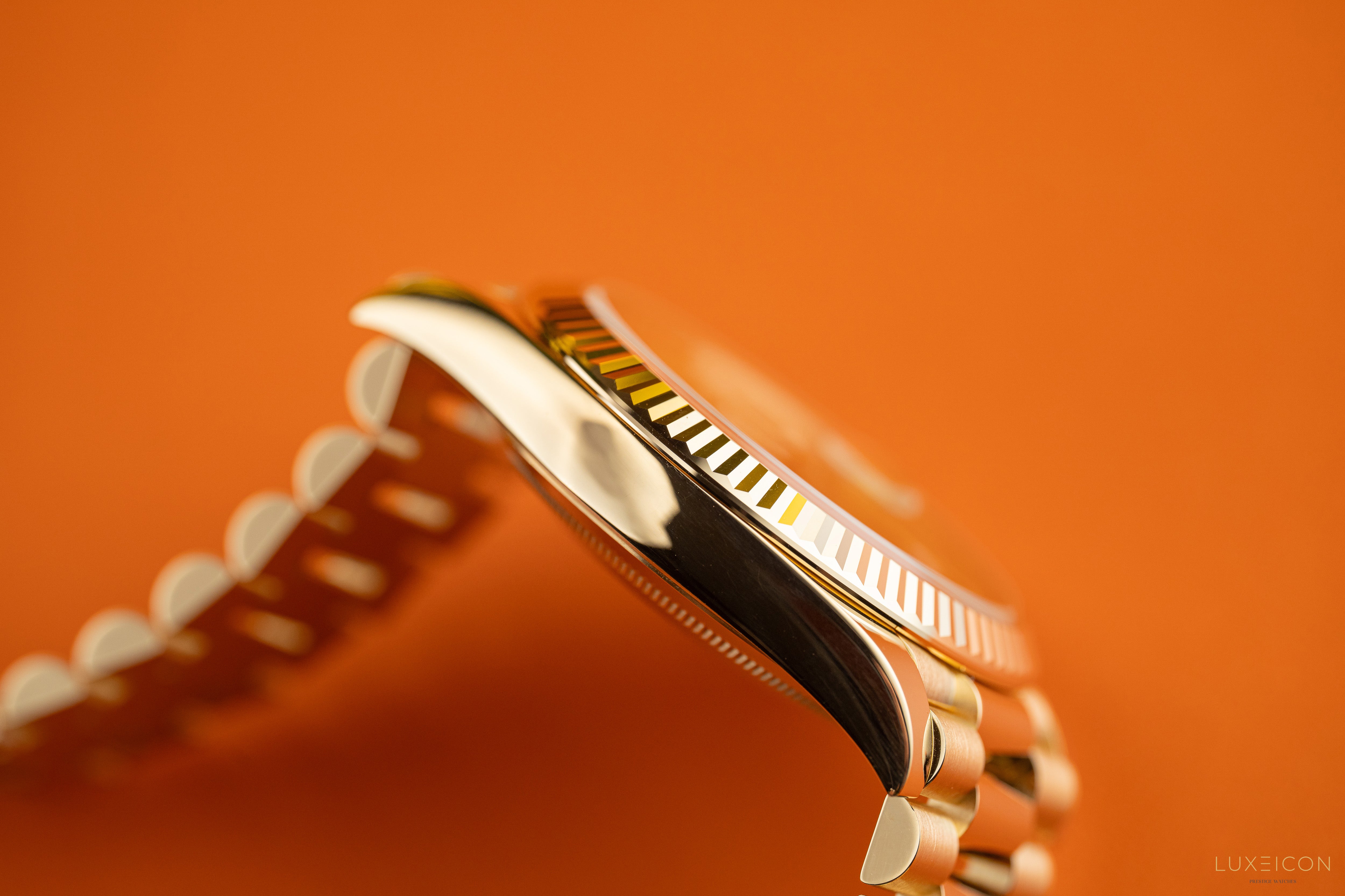 Rolex Day-Date 40mm 228238 Champagne 18K Yellow Gold President Diamond Baguette 2025