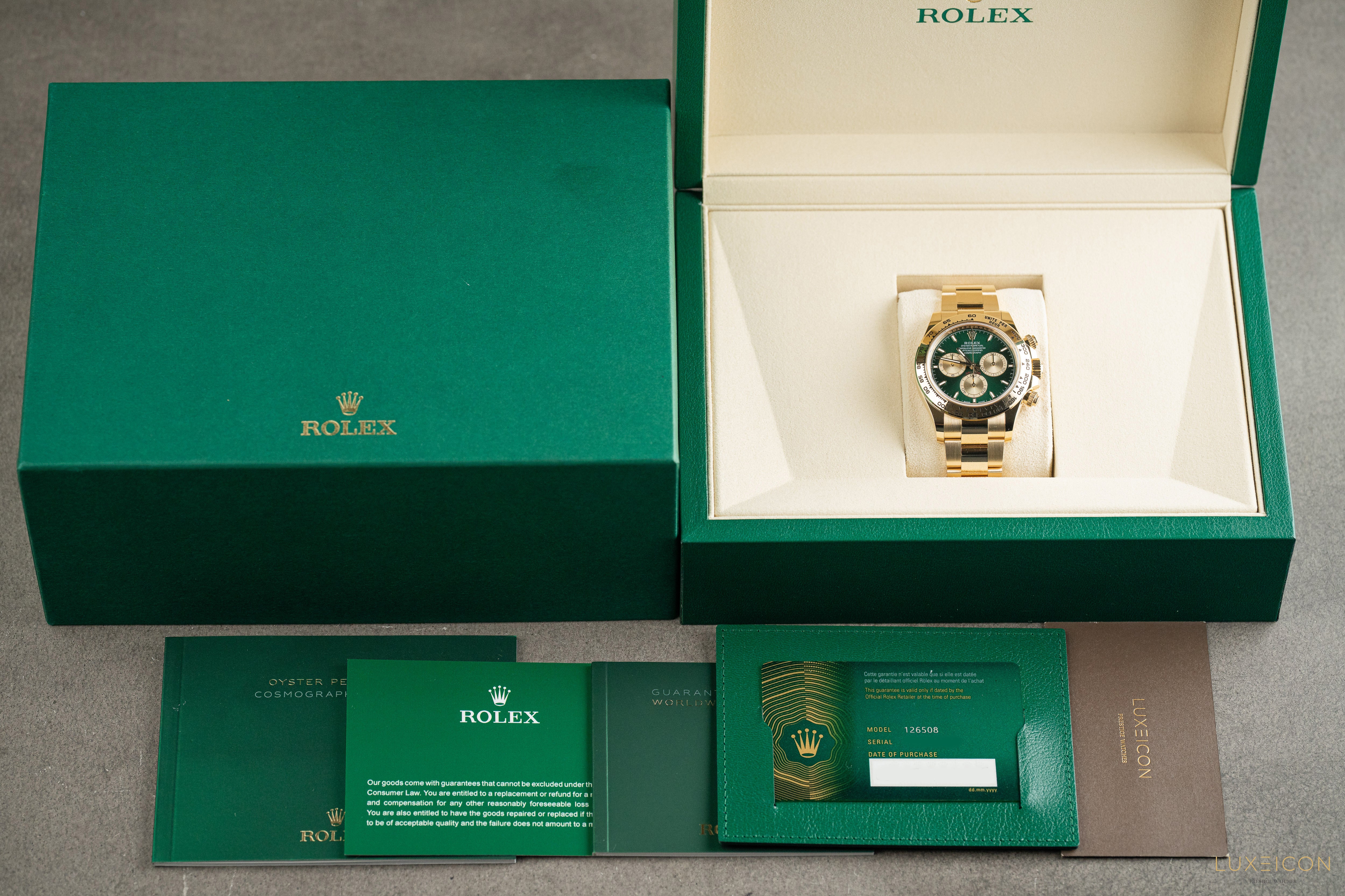 Rolex Cosmograph Daytona Yellow Gold Green Dial John Mayer 2.0 126508 2025