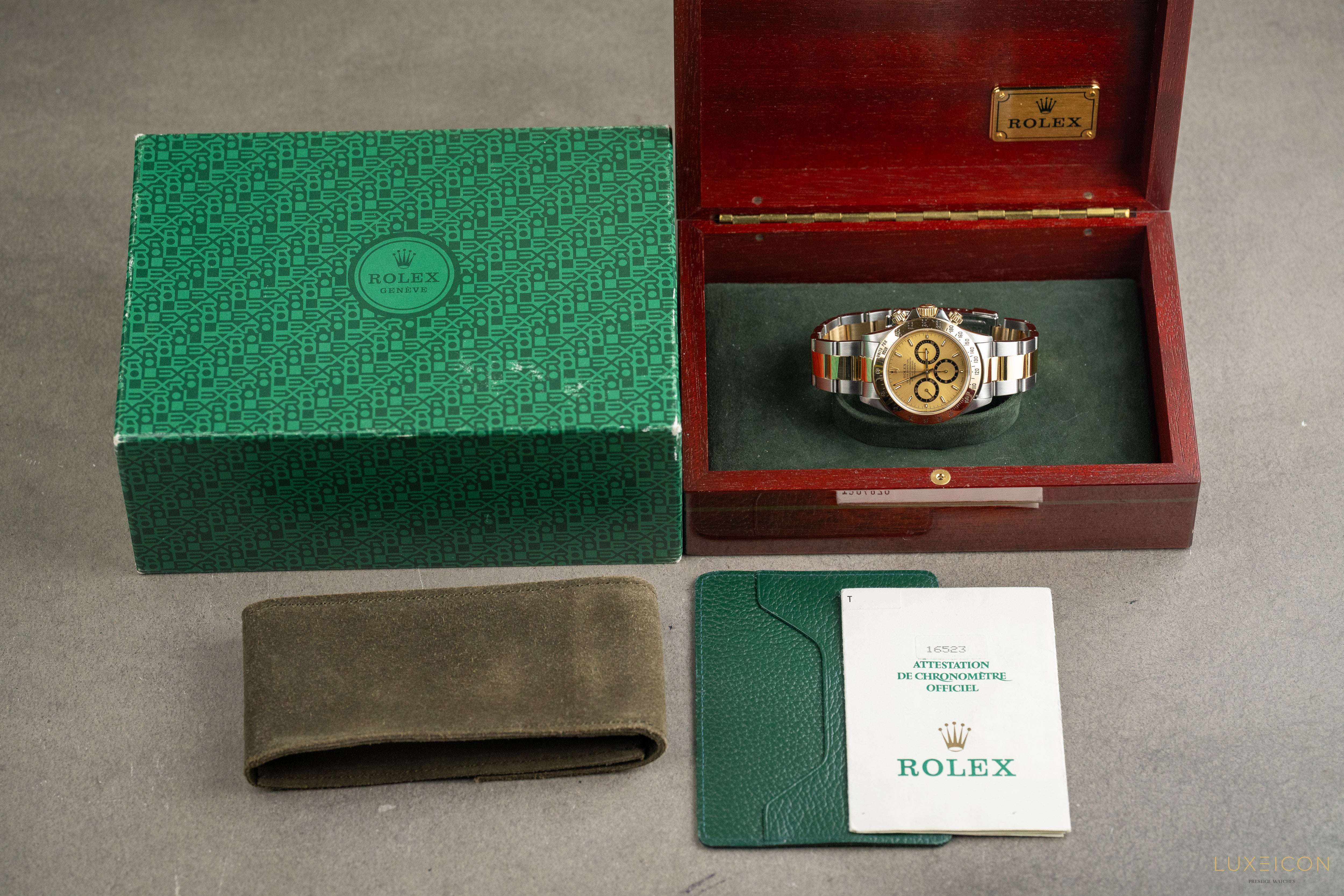 Rolex Daytona Cosmograph Daytona Zenith 16523 T serial champagne dial 1996