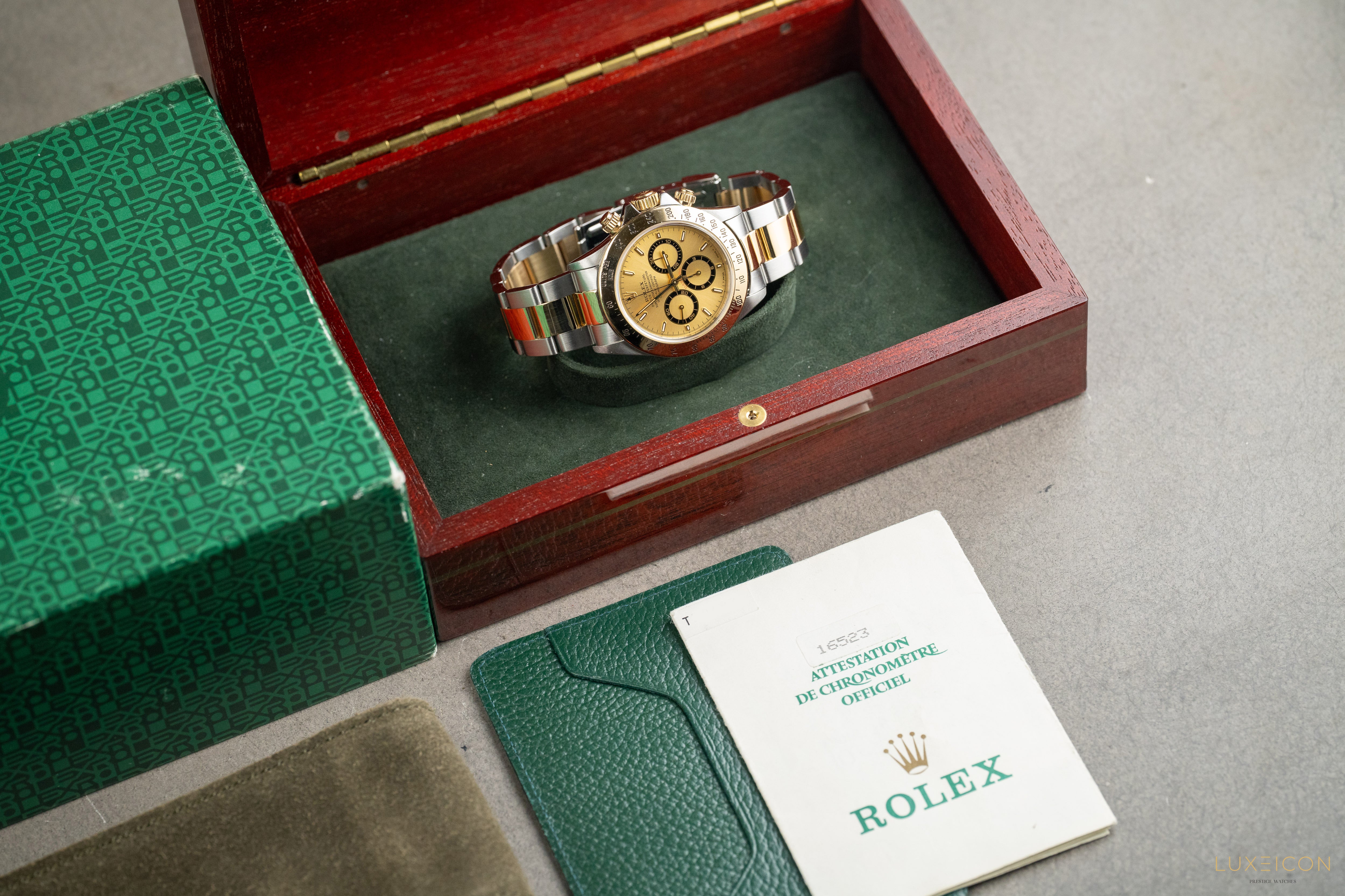 Rolex Daytona Cosmograph Daytona Zenith 16523 T serial champagne dial 1996