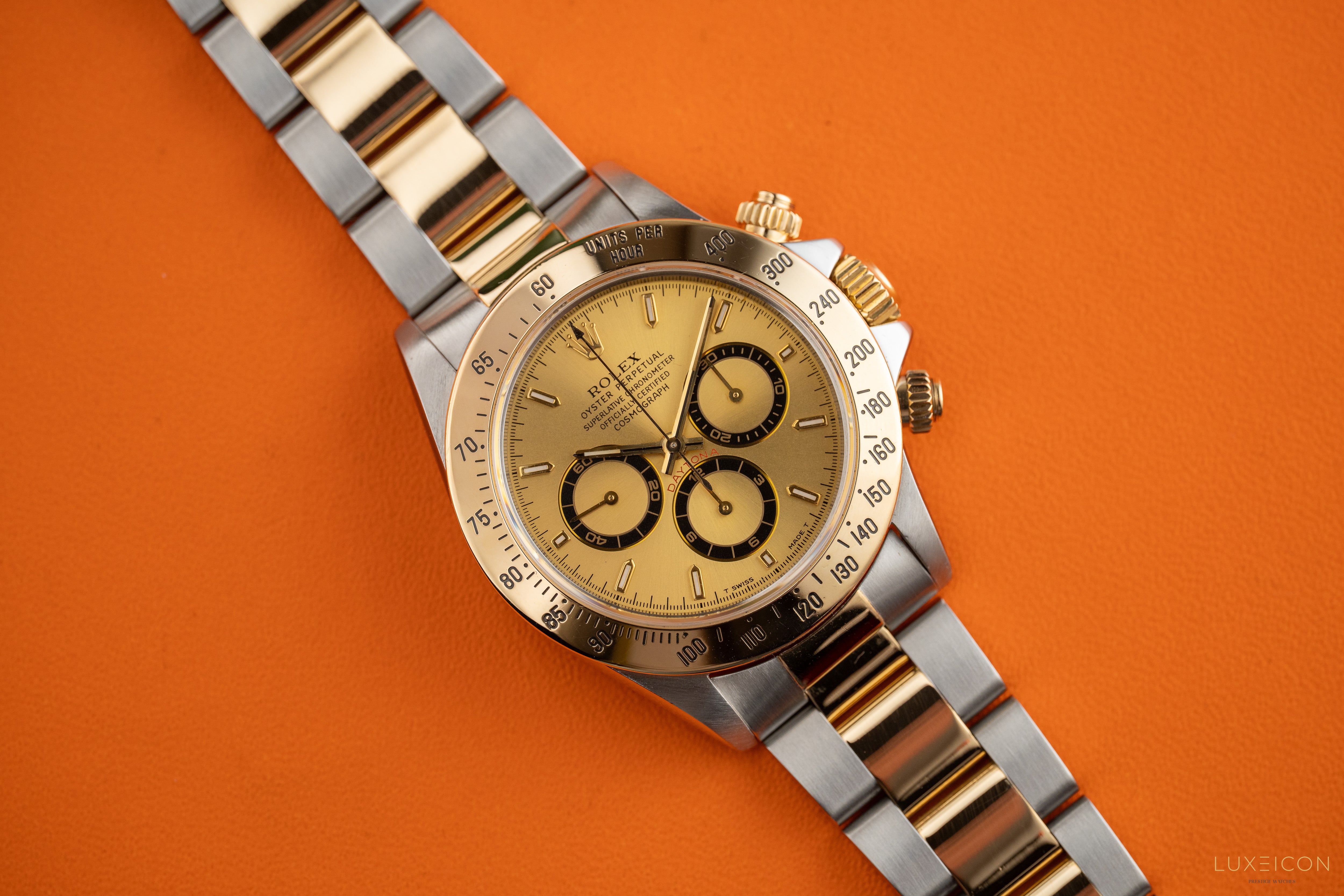 Rolex Daytona Cosmograph Daytona Zenith 16523 T serial champagne dial 1996