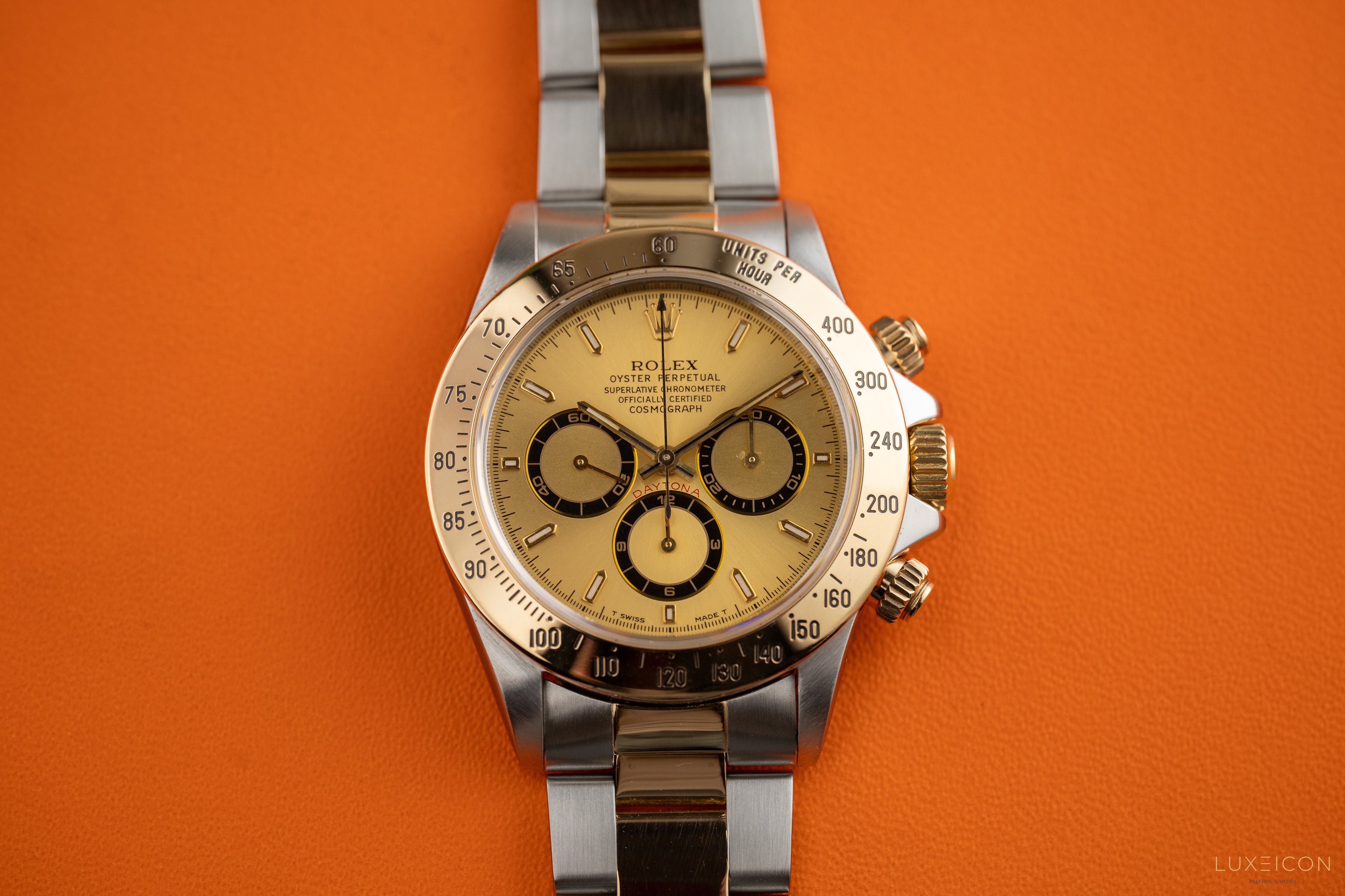 Rolex Daytona Cosmograph Daytona Zenith 16523 T serial champagne dial 1996